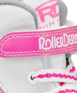 Roller Derby Firestar Youth Skates for Girls, Boys, Beginners, Kids White/Pink Size 3 15 81 TYplY9hL 1