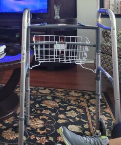 Drive Medical 10200B Walker Basket with Plastic Cup Holder, White 43 81 Tuh2ITlL