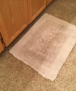 COTTON CRAFT Smith Set of 2 Cotton Handmade Heavyweight Reversible Racetrack Bath Rugs, 17 inch x 24 inch, Linen 19 81 WNP8N8YL