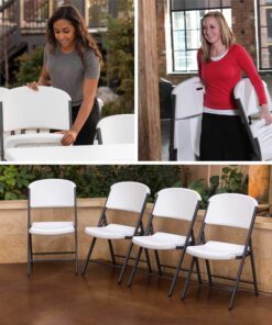 Lifetime 22804 Classic Commercial Folding Chair, White Granite, 1-pack 13 81 Wy4ktk2L