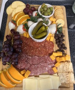 Cutting Boards,Large Bamboo Chopping Board, Built-In 3 Compartments And Juice Grooves, Charcuterie Board for Kitchen Counter Meat (Butcher Block) Cheese, Vegetables,Bread (17 x 12.6") XL 17 x 12.6" 27 81 XIXYcWgL