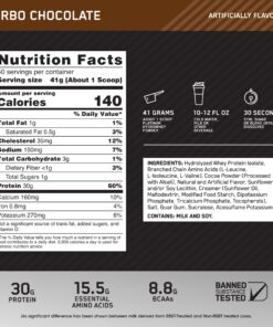 Optimum Nutrition Platinum Hydrowhey Protein Powder, 100% Hydrolyzed Whey Protein Isolate Powder, Flavor: Turbo Chocolate, 40 Servings, 3.61 Pounds (Packaging May Vary) 40 Servings (Pack of 1) 19 81 Ykk4nsLL