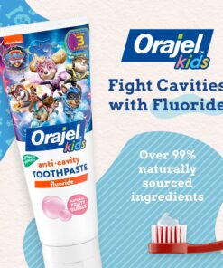Orajel Kids Paw Patrol Anti-Cavity Fluoride Toothpaste, Natural Fruity Bubble Flavor, 4.2oz Tube 4.2 Ounce (Pack of 1) 24 81 Z edbeML