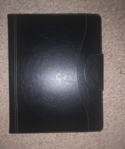 Skycase Padfolio Portfolio Case,Leather Portfolio Folder,Resume/Conference/Legal Document Executive Organizer with Letter/A4 Size Clipboard,Business Card Holder,Padfolio Portfolio for Women/Men,Black Black 34 81 ZsPMsVPL