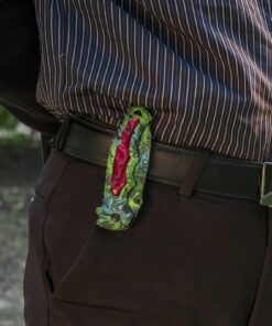 Promithi Camo EDC Small Pocket Knife Stainless Steel Blade Camping Hunting Survival Outdoor Folding Knife,Collection Knives,8 Inch,Colorful,with Belt Clip (Yellow) 20 81 a8uKB1L