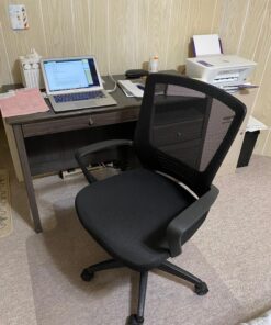 Ergonomic Office Chair Cheap Desk Chair Mesh Computer Chair with Lumbar Support Arms Modern Cute Swivel Rolling Task Mid Back Executive Chair for Women Men Adults Girls,Black Black 43 81 aXWHdhpL 4