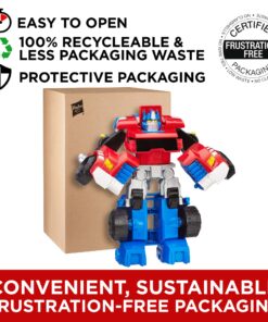 Transformers Playskool Heroes Rescue Bots Optimus Prime Converting Toy Robot Action Figure, Toys for Kids Ages 3 and Up 16 81 bR nCgiL