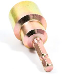 Camco Camper/RV Scissor Jack Drill Adapter Socket | Designed for 1/4-Inch Hex Quick Connect Chucks | Forged of Carbon Steel & Zinc Plated for Corrosion-Resistance (48865) 9 81 bmh1umSL