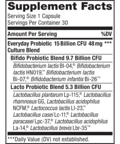 Renew Life Everyday Probiotic Capsules, Daily Supplement Supports Urinary, Digestive and Immune Health, L. Rhamnosus GG, Dairy, Soy and gluten-free, 15 Billion CFU, 30 Count 30 Count (Pack of 1) 26 81 cxtsT9aL