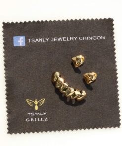 Gold Grillz Mouth Teeth 24K Plated Gold Custom Fit Top & Bottom Set Caps Grillz For Women Gift + Extra Molding Bars + Microfiber Cloth 25 81 dFUBdiSL