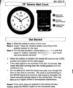 La Crosse Technology WT-3102B 10-Inch WWVB Self-set Analog Wall Clock and automatic DST reset,Black/silver Black 33 81 dmGm4XML