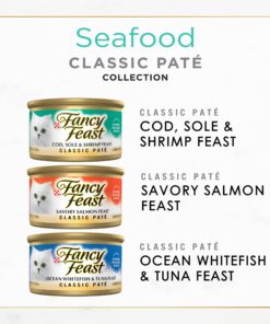 Alternative view of Fancy Feast Seafood Classic Pate Collection Grain Free Wet Cat Food Variety Pack - (12) 3 oz. Cans