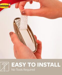 Command Large Traditional Plastic Hook, Brushed Nickel, 1-Hook, 2-Strips, Organize Damage-Free 26 81 e8tUo1AL