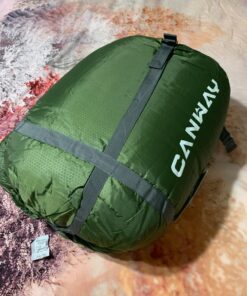 CANWAY Double Sleeping Bag,2 Person Sleeping Bag Lightweight Waterproof with 2 Pillows for Camping, Backpacking, or Hiking for Adults or Teens Queen Size XL & XXL Army Green 34 81 eMWb0YlL