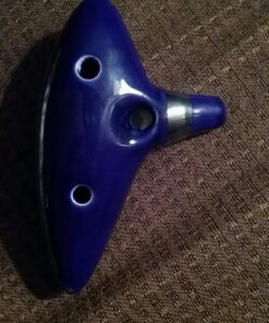 TOTMC Legend of Zelda Ocarina of Time Triforce Link 12 Hole Alto C Mediant Tone Ocarina Zelda Cosplay Ceramic Replica + Textbook Blue,Gold,Silver 39 81 eaf1V3L