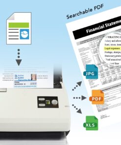 Plustek PS30D Duplex Document Scanner: with 50 Sheet Auto Document Feeder (ADF) and searchable PDF Function by Abbyy OCR. Support Mac and PC 15 81 evW5COdL