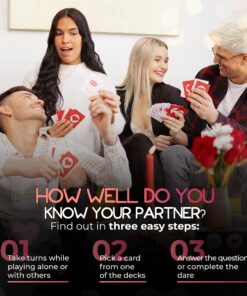 Romantic Game for Couples -Gift - Perfect Date Night Ideas - Girlfriend, Boyfriend, Newlywed, Wife or Husband. 3-in-1:Talk, Flirt, Dare. Reignite and Deepen Relationship with Your Partner. 24 81 ex b1t2L