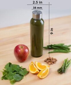 Epica 18 oz Clear Glass Bottles with Lids | Natural BPA Free Eco Friendly, Reusable Refillable Water Bottles for Juicing | Wide Mouth Liquid Storage Containers for Refrigerator | Water Bottle Set of 6 25 81 h1nZC4XL