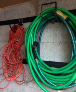 Rubbermaid FastTrack Wall Mounted Storage and Organization System Rail for Home and Garage, Horizontal 48", Holds up to 1,750 pounds, Black, Perfect for Yard Tools/Sports Equipment/Ladders 48" Rail 48 81 hLmyazL