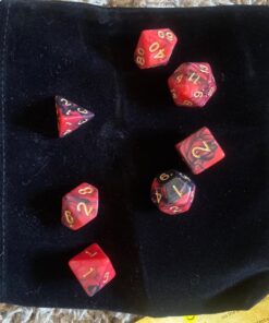 SmartDealsPro 5 x 7-Die Double-Colors Polyhedral Dice Sets with Pouches for D&D DND RPG MTG Dungeon and Dragons Table Board Roll Playing Games D4 D6 D8 D10 D% D12 D20 5-color Sets 66 81 imme CiL