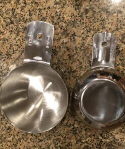 Bellemain One Piece Stainless Steel - Nesting measuring cups for Kitchen for Bakers , Dry - Ml & Oz measuring cup for Liquid, Metal, Set of 6 44 81 j7Br6zBL