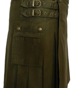 Alternative view of UT Kilts "The Standard Utility Kilt, Modern Kilt, Men's Kilt 36 Olive Green
