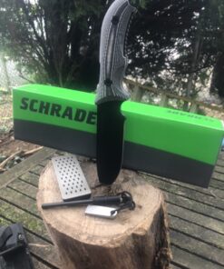 Schrade SCHF36M Frontier 10.4in Full Tang Stainless Steel Fixed Blade Knife with 5in Drop Point and Micarta Handle for Outdoor Survival, Camping and Bushcraft,Multi 11 81 kkIZeoL