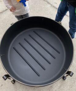 Sunnydaze 34-Inch Cauldron Style Outdoor Fire Pit Bowl with Spark Screen, Log Poker, and Wood Grate - Dark Bronze Finish 34 in 38 81 nei08VgL