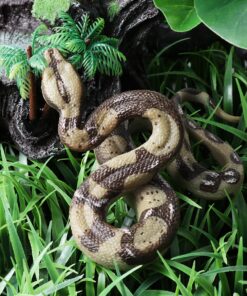 LUOEM Halloween Realistic Prank Snake, Realistic Fake Snakes, Halloween Prank Props, Python Scary Snake Toy, Rubber Snake Figure 10 81 pPHRQuNL