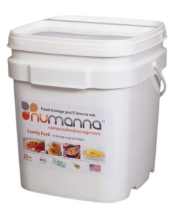 NuManna INT-NMFP 144 Meals, Emergency Survival Food Storage Kit, Separate Rations, in a Bucket, 25 Plus Year Shelf Life, GMO-Free