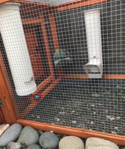 Royal Rooster Chicken Feeder and Chicken Waterer Set - 7 lb Poultry Chicken Feeder with Rain Cover and 1 Gallon Waterer System - Chicken Coop Accessories: Valve-Cup Waterer and Gravity-Feed Feeder Set 1-Cup Waterer 27 81 plDMOvrL