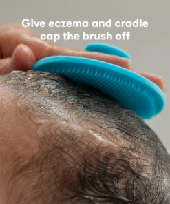 Frida Baby DermaFrida The SkinSoother Baby Bath Silicone Brush| Baby Essential for Dry Skin, Cradle Cap and Eczema (2 Pack) Blue 2 pack 20 81 punSr9GL