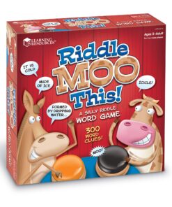 Learning Resources Riddle Moo This - A Silly Riddle Word Game, 150 Cards, 4 Buzzers, Ages 5+,Red 9 81 q9U6XPHL