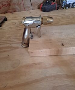 ESOW Garden Hose Nozzle, 100% Heavy Duty Metal Spray Gun with Full Brass Nozzle, 4 Watering Patterns Watering Nozzle- High Pressure Pistol Grip Sprayer for Watering Plants, Car Wash and Showering Dog Bullet Modelling Silver 24 81 qjVJkZkL