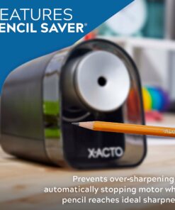 X-ACTO 1818LMR XLR Office Electric Pencil Sharpener, Charcoal Black 27 81 qvju943L