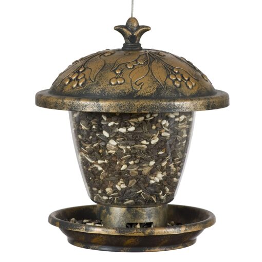 Perky-Pet 305 Holly Berry Gilded Chalet Wild Bird Feeder Gold