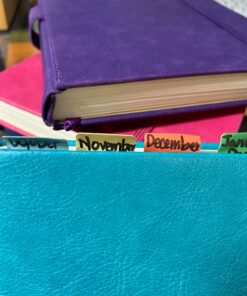 Thick Classic Notebook with Pen Loop - A5 College Ruled Hardcover Writing Notebook with Pocket + Page Dividers Gifts, Banded, Large, 180 Pages, 8.4 x 5.7 in blue 32 81 rec D 1L