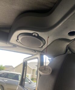 Pyle 6.5 Inch Dual Marine Speakers - 2 Way Waterproof and Weather Resistant Outdoor Audio Stereo Sound System with 200 Watt Power, Poly Carbon Cone and Butyl Rubber Surround - 1 Pair - PLMR62 (White) 33 81 t6BgcWrL