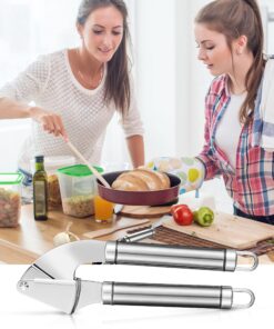ORBLUE Garlic Press Stainless Steel - Premium Professional Grade Garlic Mincer, Crusher & Peeler Set - Easy Clean, Dishwasher Safe & Rust-proof Ageless Silver 27 81 tS3sMbLL