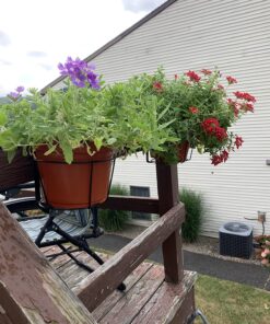 Panacea 89049 Ring Over The Deck Adjustable Flower Pot Holder, Black, 8-Inch 27 81 uhrwUUuL