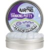 Crazy Aaron's Thinking Putty 4" Tin (3.2 oz) Mystic Glacier - Includes Glow Charger - Never Dries Out