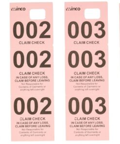 Winco Coat Checks, Pink, 500 Per Box, Medium 1