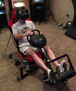 OpenWheeler Advanced Racing Simulator Seat Driving Simulator Gaming Chair with Gear Shift Mount Red 36 81 wa70FTsL