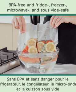 FoodSaver 1-Gallon Precut Vacuum Seal Bags with BPA-Free Multilayer Construction for Food Preservation & Sous Vide, 13 Count - FSFSBF0316-000,Clear 11 81 who5paHL