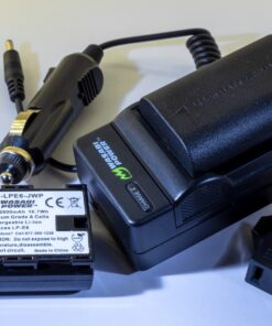 Wasabi Power LP-E6, LP-E6N Battery (2-Pack) and Charger for Canon EOS 5D Mark II/III/IV, 5DS, 5DS R, 6D, 6D Mark II, 7D, 7D Mark II, 60D, 70D, 80D, 90D, R, R5, R6, Ra, XC10, XC15, BMPCC 4K, BMPCC 6K 2 Batteries + Charger 30 81 xAFkgyvL
