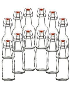 Alternative view of Cherry Blossom Hardware Easy Cap Beer Bottles - Kombucha Bottles - 16 oz. - Clear flip top 12 pack - EZ Cap - Original Bottles (12, Clear Mason Jar Bottles)