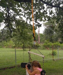 Easy Hang (4FT) Tree Swing Strap X1 - Holds 2200lbs. - Heavy Duty Carabiner - Bonus Spinner - Perfect for Tire and Saucer Swings - 100% Waterproof - Easy Picture Instructions - Carry Bag Included! 4 Feet Single 35 81 xo7oP9dL