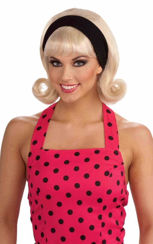 Forum Novelties womens 50's Flip Headband Costume Wig Party Supplies, Blonde, One Size US