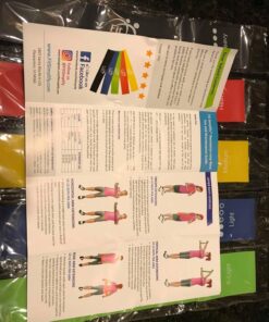 Fit Simplify Resistance Loop Exercise Bands with Instruction Guide and Carry Bag, Set of 5 Assorted 47 8101APP3OjL