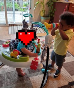 Fisher-Price Baby Bouncer Animal Wonders Jumperoo Activity Center With Music Lights Sounds And Developmental Toys 41 8101LRBkhNL